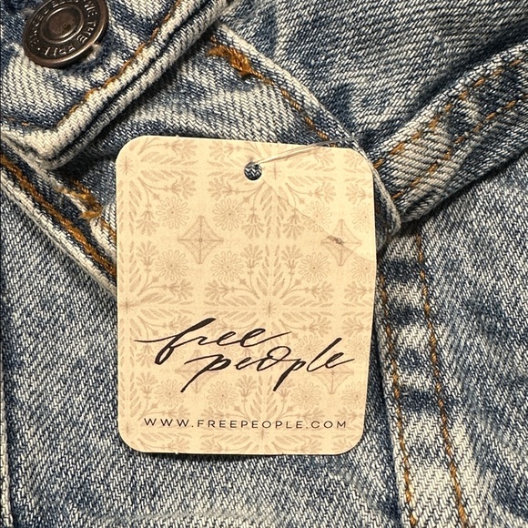 NWT We The Free Opal Swing Denim Jacket Sz S - Picture 7 of 11